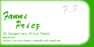 fanni pricz business card